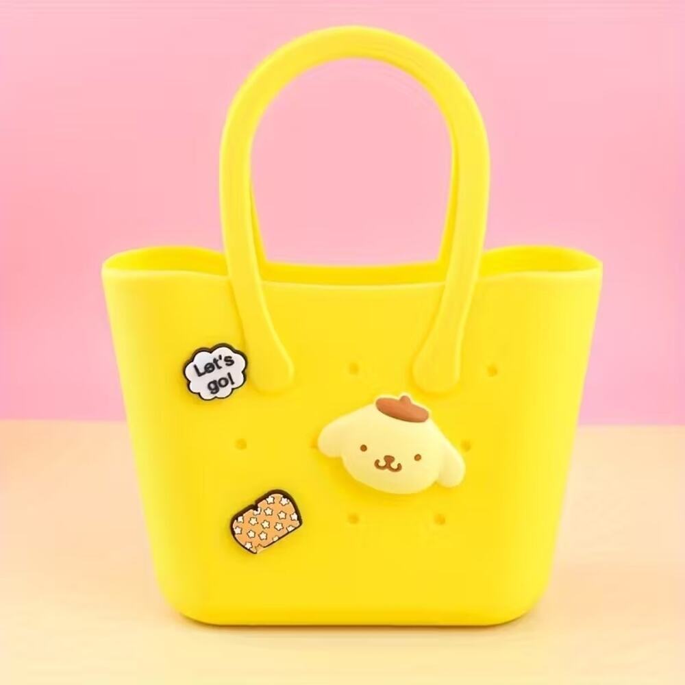 #6594 Hello Kitty & Friends Mini Silicone Bog Bag with Charms - Pompompurin